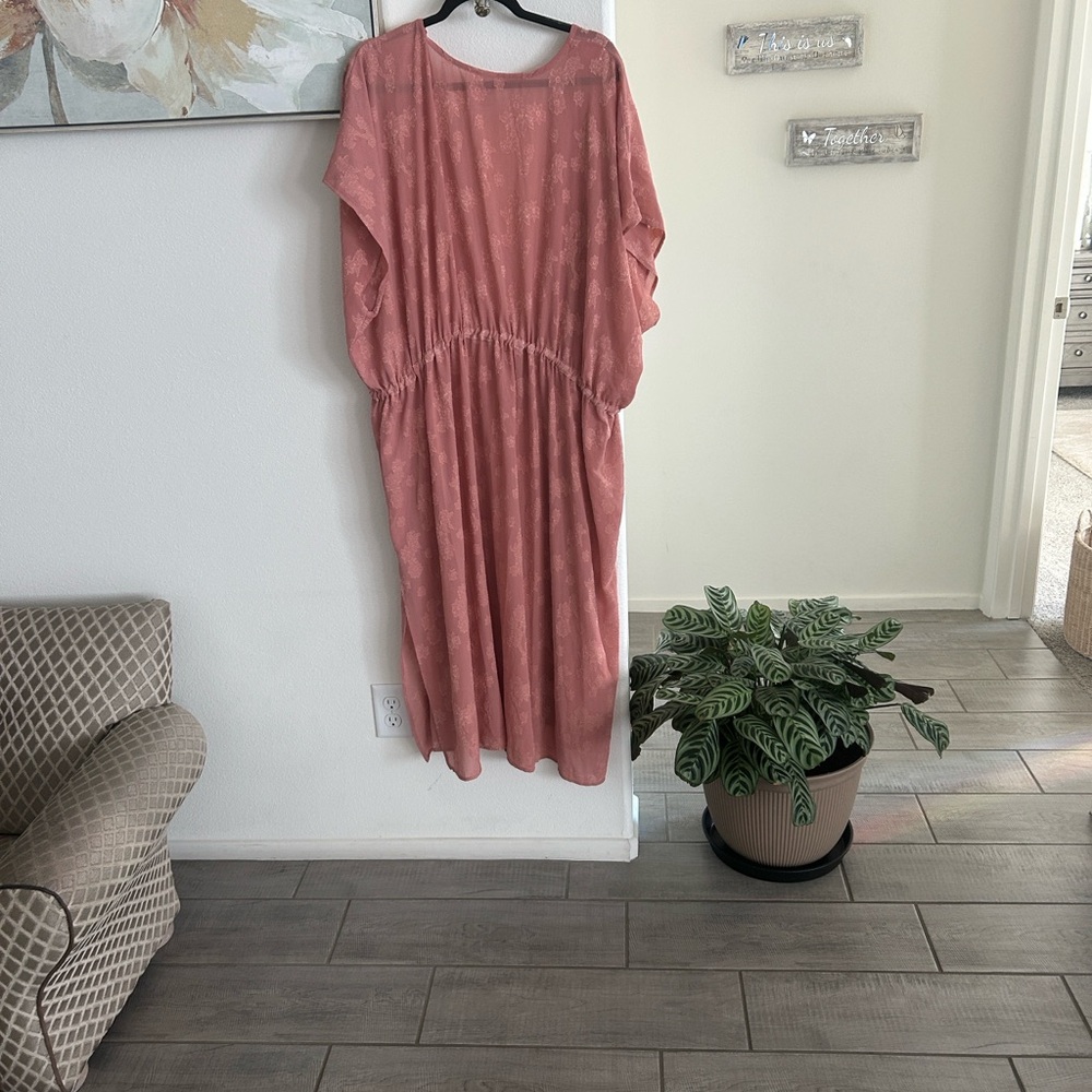 Pink cardigan with Drawstring Waist - Picture 6 of 7